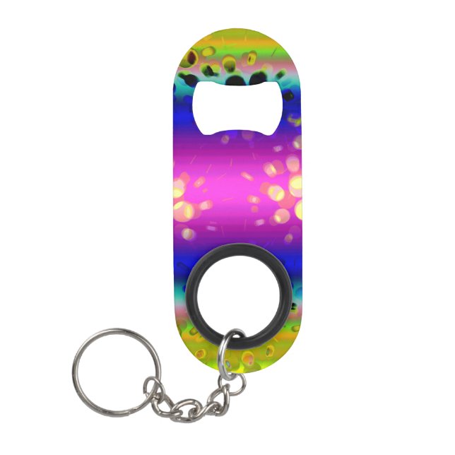 Colourful Abstract Pattern Mini Bottle Opener (Front)