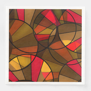 Colourful abstract pattern napkin