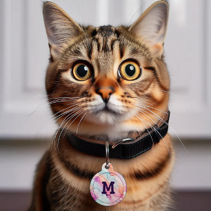 Colourful Abstract Pattern Personalized Pet Tag