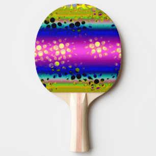 Colourful Abstract Pattern Ping Pong Paddle