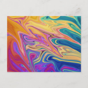 Colourful abstract pattern postcard
