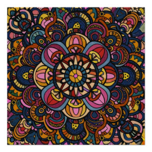 Colourful Abstract Pattern Poster