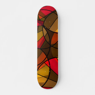 Colourful abstract pattern skateboard