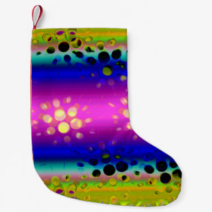 Colourful Abstract Pattern Small Christmas Stocking