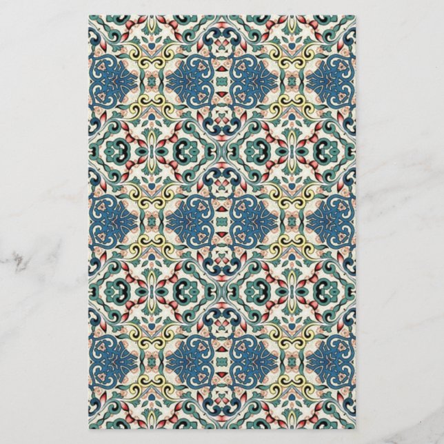 Colourful Abstract Pattern Stationery (Front)