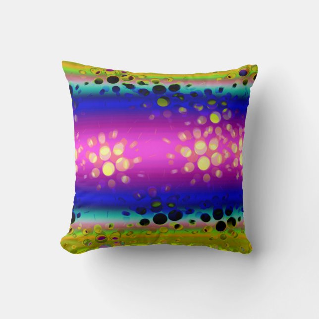 Colourful Abstract Pattern Throw Pillow (Front)