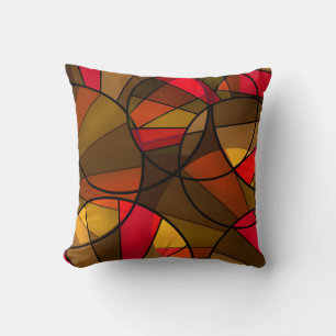 Colourful abstract pattern throw pillow