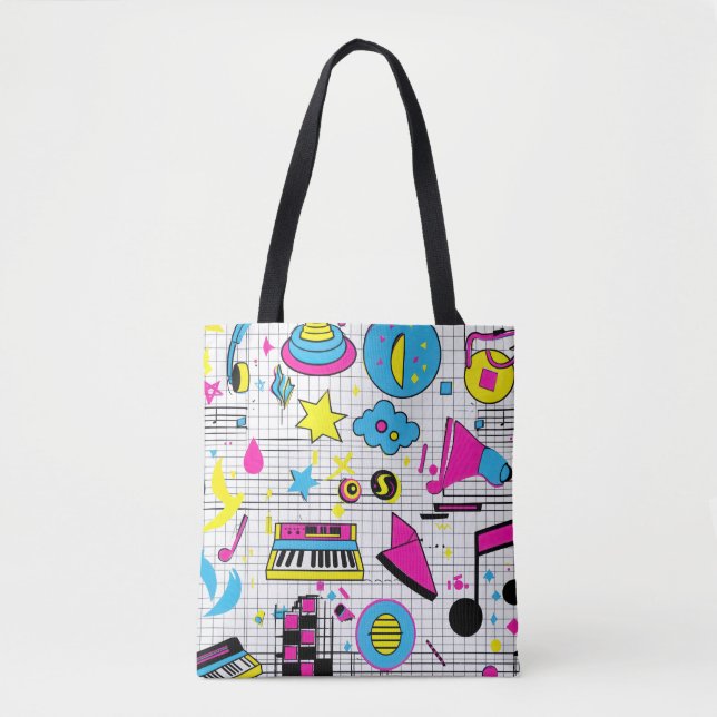 Colourful Abstract Pattern Tote Bag (Front)