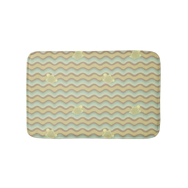 colourful abstract pattern, waves bath mat (Front)