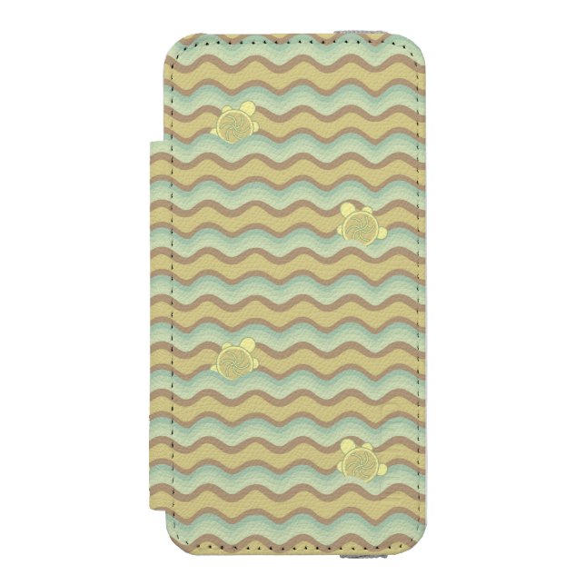 colourful abstract pattern, waves incipio iPhone wallet case (Folio Front)