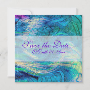 Colourful Abstract Peacock Art Announcements