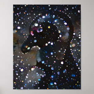 Colourful Abstract Penguin Poster