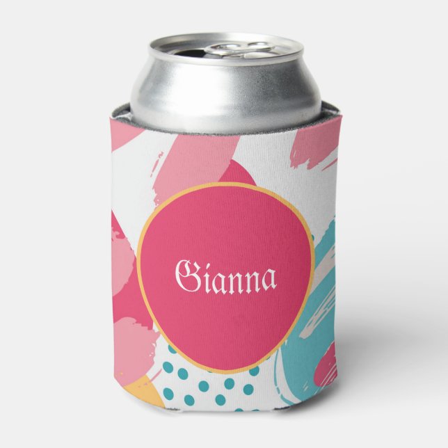 Colourful Abstract Personalized Can Cooler (Can Front)