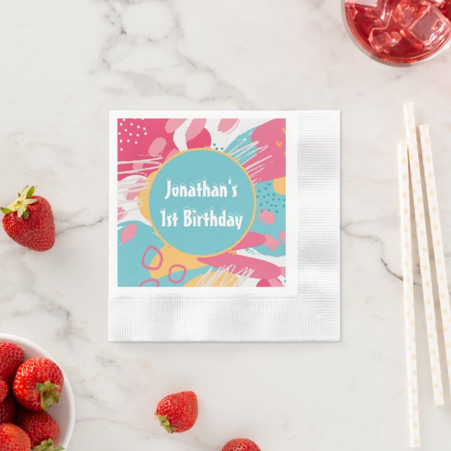 Colourful Abstract Personalized Napkin (Insitu)
