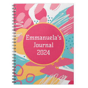 Colourful Abstract Personalized Notebook