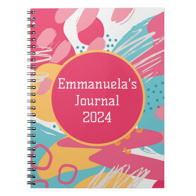 Colourful Abstract Personalized Notebook (Front)