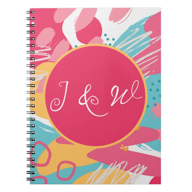 Colourful Abstract Personalized Notebook (Front)