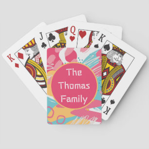Colourful Abstract Personalized Playing Cards