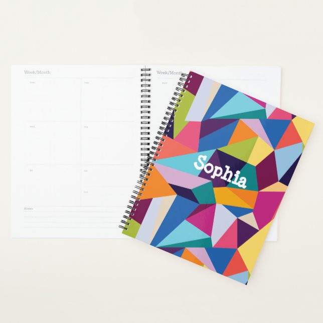Colourful Abstract Planner with Name (Display)