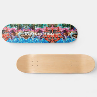 Colourful Abstract Plasma Spin Skate Trick Artwork Skateboard