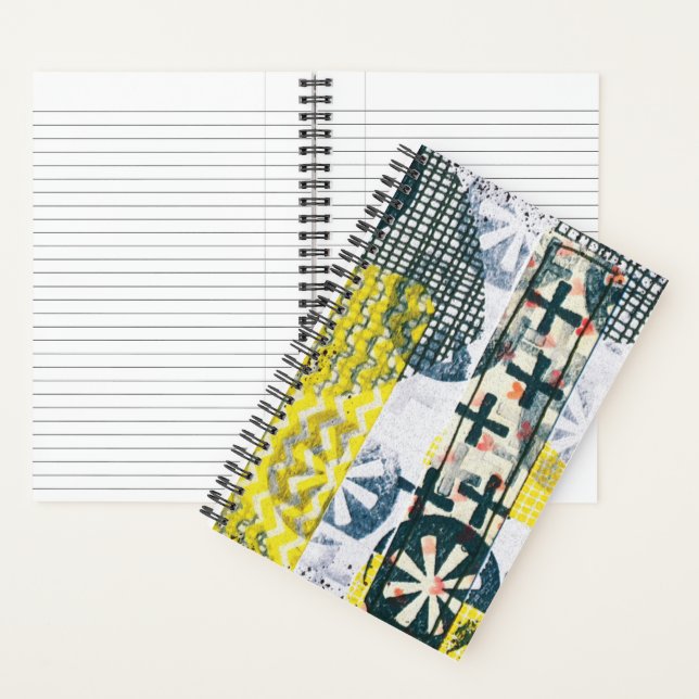 Colourful Abstract Playful Spiral Notebook (Inside)