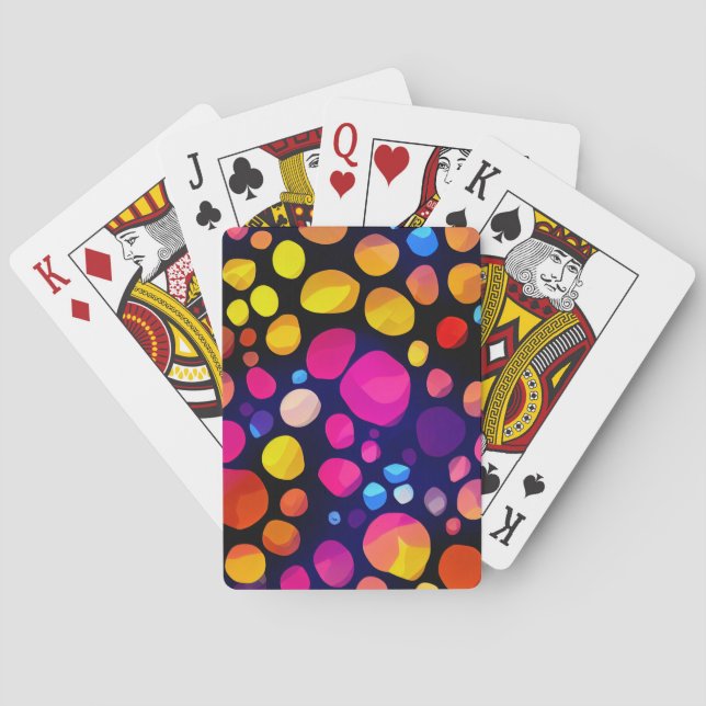 Colourful Abstract Playing Cards (Back)