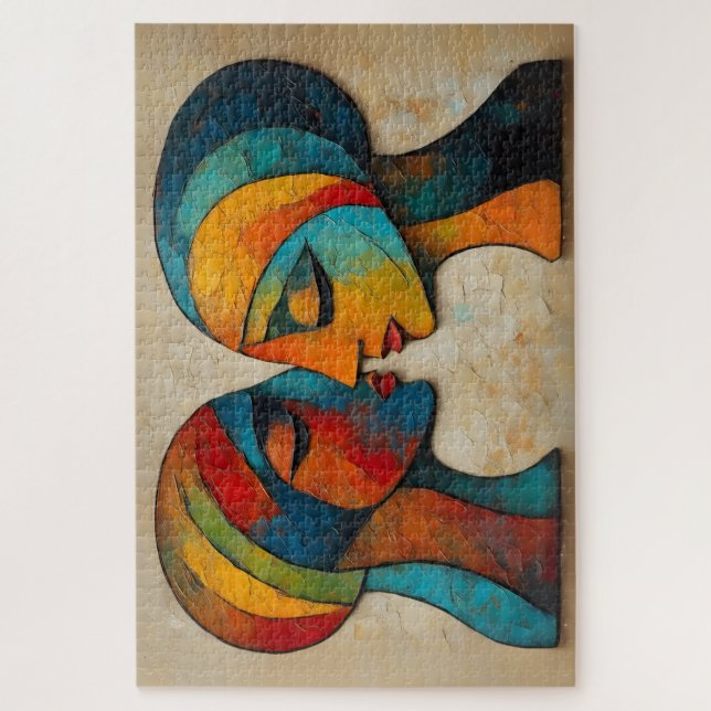 Colourful Abstract Portrait Puzzle (Vertical)