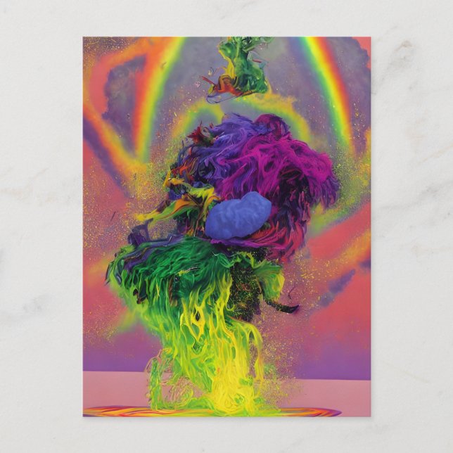 Colourful Abstract Postcard (Front)