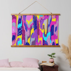 Colourful Abstract Print with Fun Dots  Hanging Tapestry