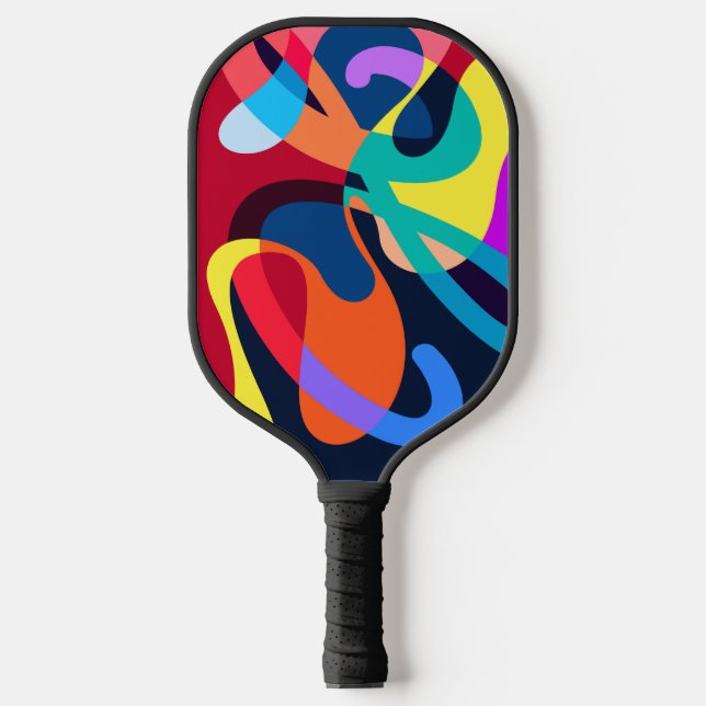 Colourful Abstract Psychedelic Liquid Background Pickleball Paddle (Front)