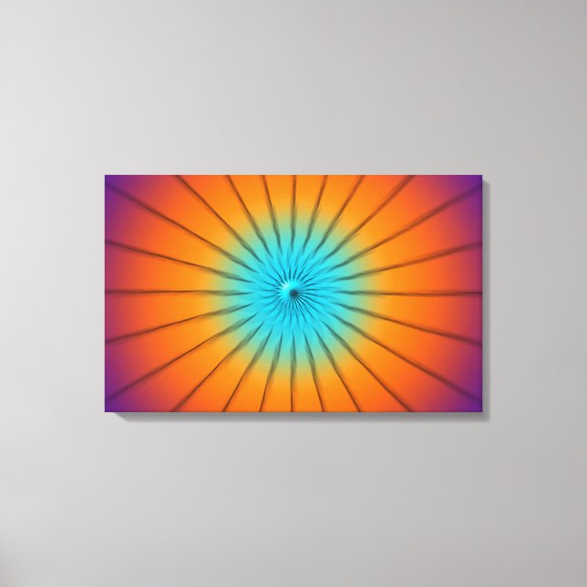 Colourful, Abstract Radial Blur Canvas Print (Front)