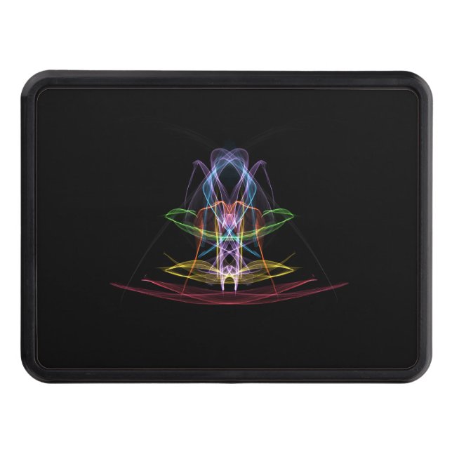 Colourful Abstract Rainbow 3D Trailer Hitch Cover (Front)