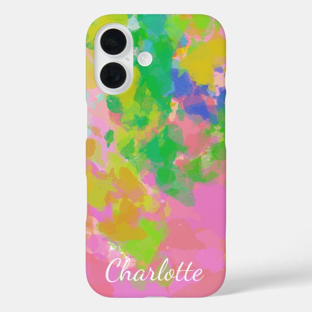 Colourful Abstract Rainbow Painting Personalized Case-Mate iPhone Case (Back)