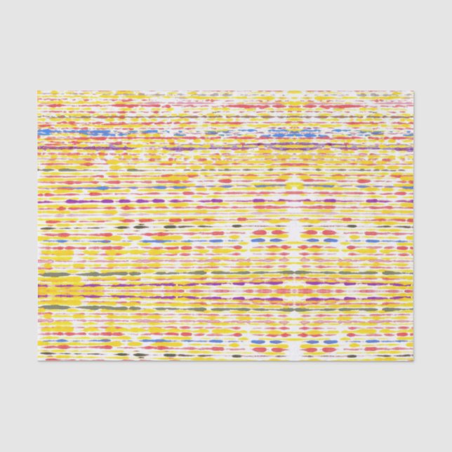 Colourful Abstract Rainbow Stripes on Tissue Paper (Front)