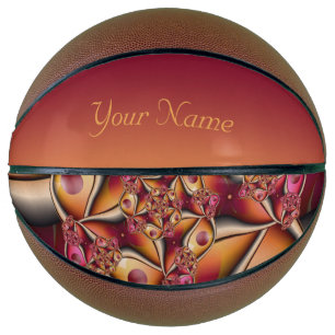 Colourful Abstract Red Orange Fantasy Fractal Art Basketball