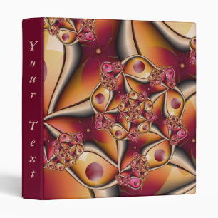 Colourful Abstract Red Orange Fantasy Fractal Text Binder