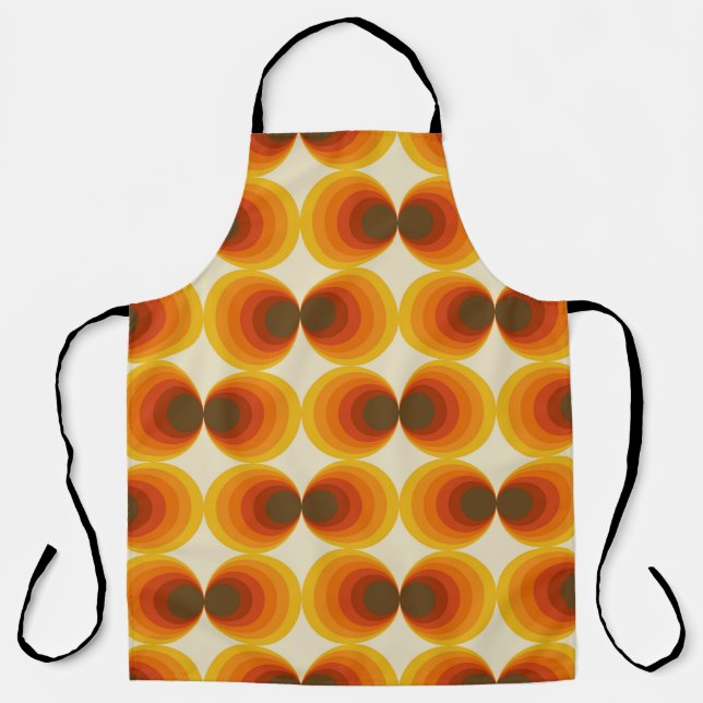 Colourful Abstract Retro Geometric Pattern Apron (Front)