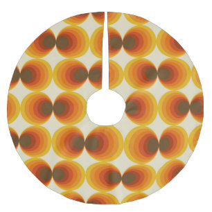 Colourful Abstract Retro Geometric Pattern Brushed Polyester Tree Skirt