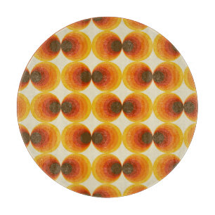 Colourful Abstract Retro Geometric Pattern Cutting Board