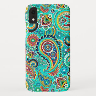 Colourful Abstract Retro Paisley iPhone XR Case