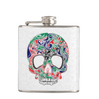 Colourful Abstract Retro Sugar Skull