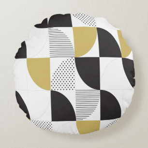 Colourful Abstract       Round Pillow