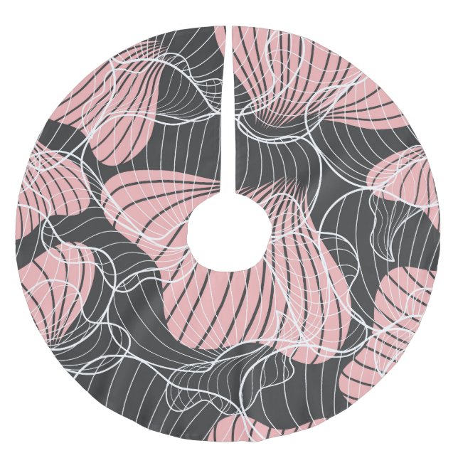 Colourful abstract, seamless artistic pattern. brushed polyester tree skirt (Front)