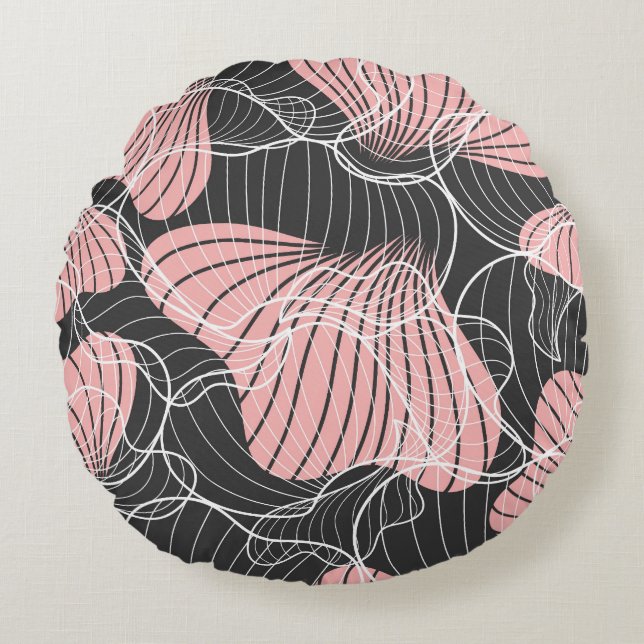 Colourful abstract, seamless artistic pattern. round pillow (Front)