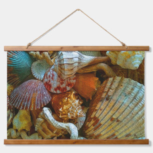 Colourful Abstract Seashells Hanging Tapestry