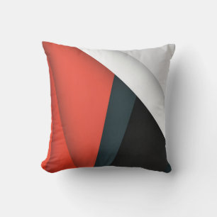 Colourful Abstract Shapes and Lines Throw Pillow