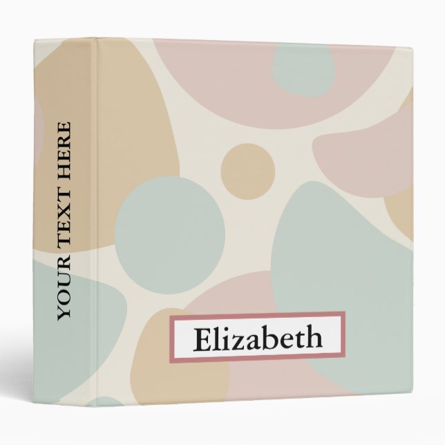 Colourful Abstract Shapes Binder (Front/Spine)