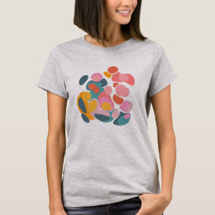 Colourful Abstract Shapes Collage Unique Design T-Shirt