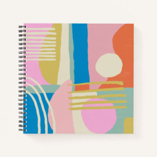 Colourful Abstract Shapes Modern Unique Creative Notebook