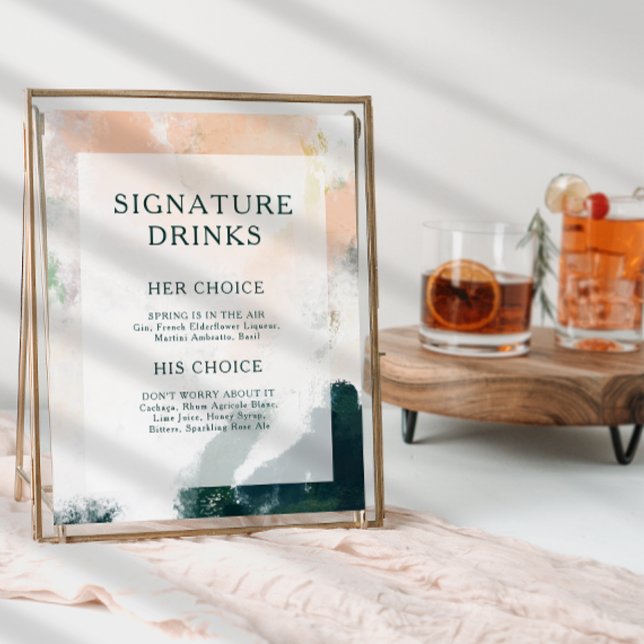 Colourful Abstract Signature Drinks Sign (Creator Uploaded)